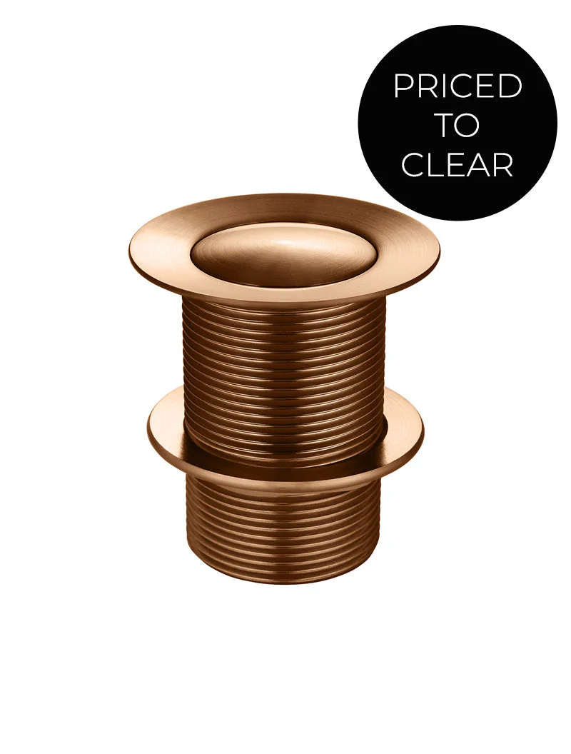 40mm Pop Up Waste - No Overflow / Unslotted - Lustre Bronze