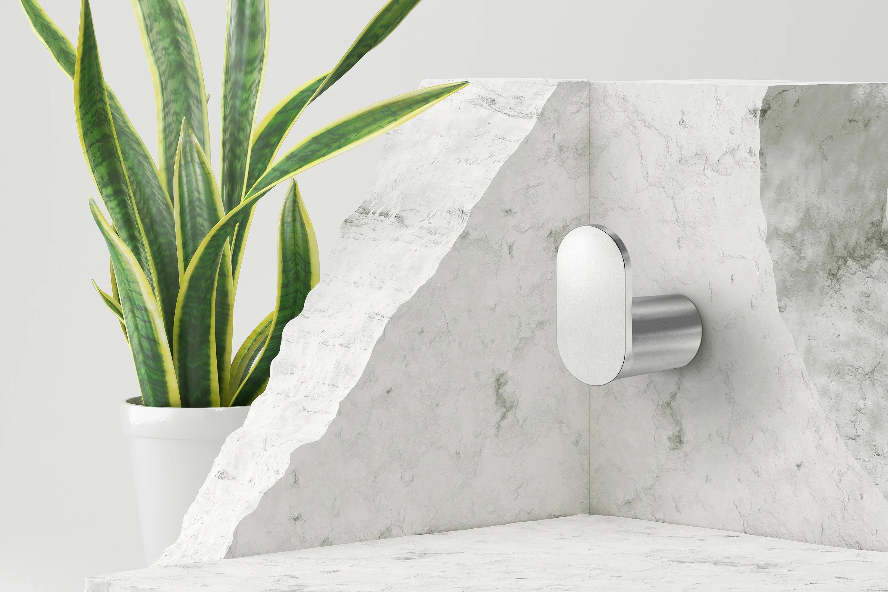 Curvaé Single Robe Hook - Polished Chrome - Image 4