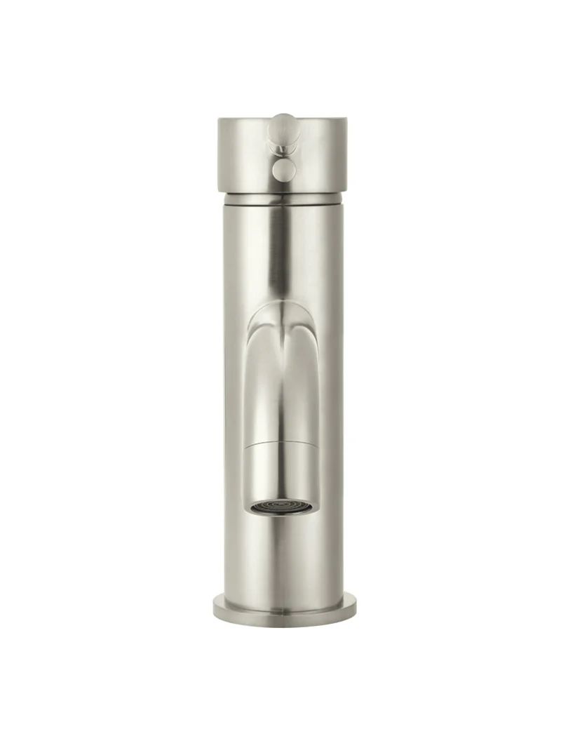Round Basin Mixer Curved - PVD Brushed Nickel - Image 4