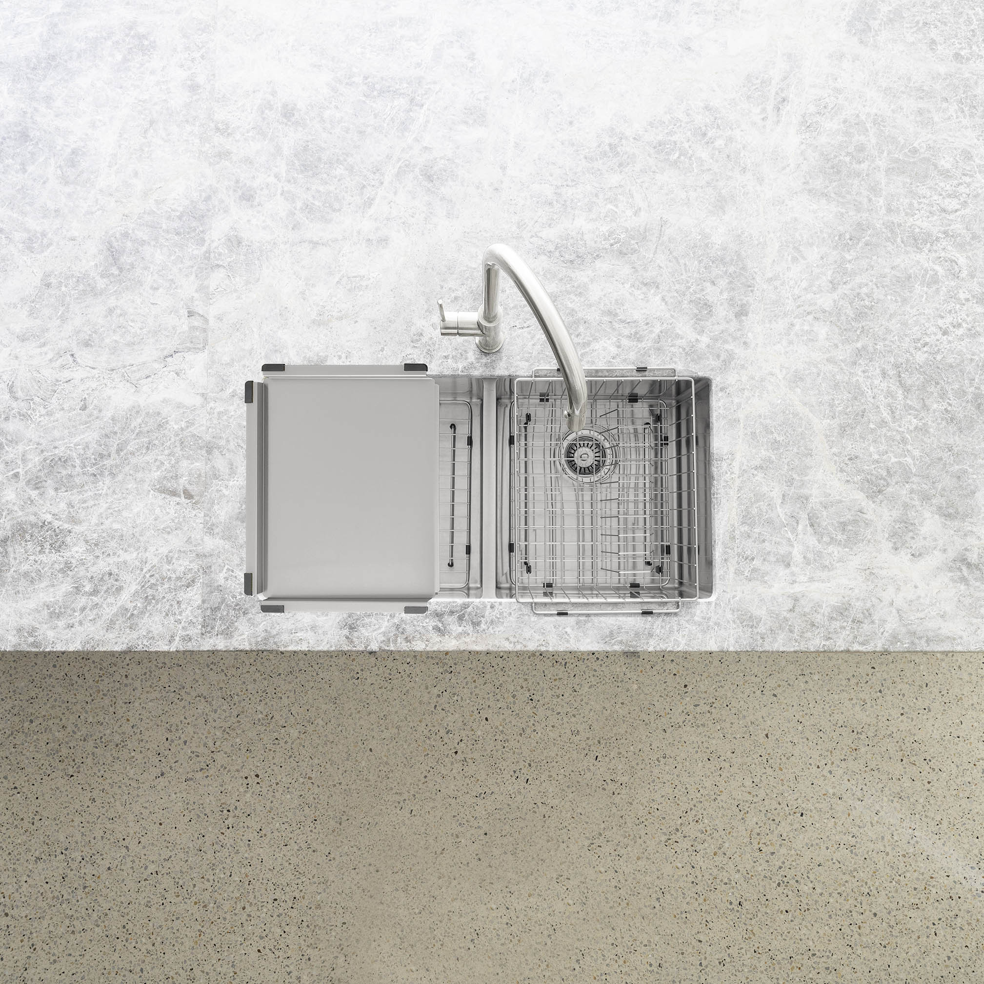 Lavello Dish Draining Tray - PVD Brushed Nickel - Image 4