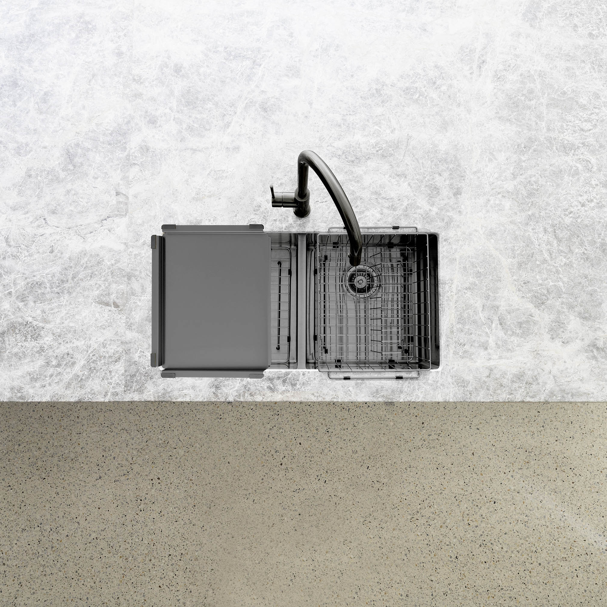 Lavello Dish Draining Tray - PVD Gunmetal Black - Image 6