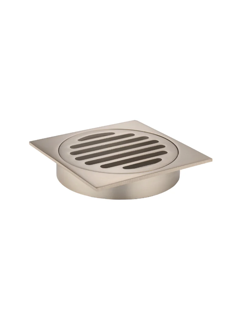 Square Floor Grate Shower Drain 100mm outlet - Champagne - Image 4