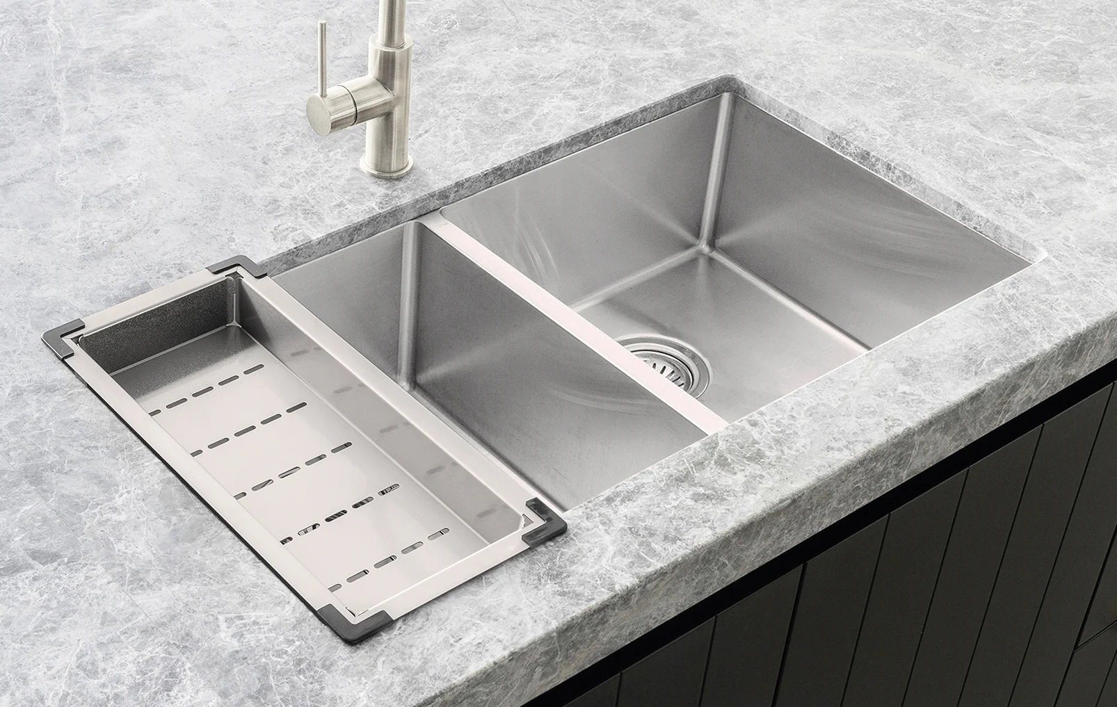 Lavello Kitchen Sink Colander - PVD Brushed Nickel - Image 3
