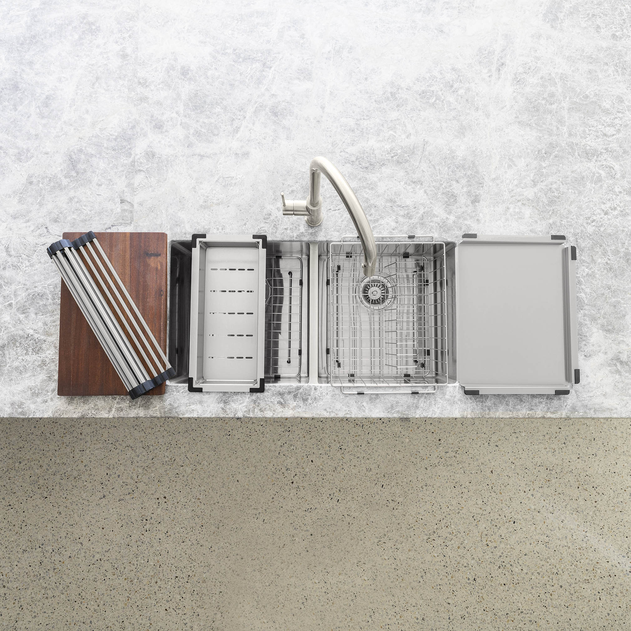 Lavello Kitchen Sink Colander - PVD Brushed Nickel - Image 5