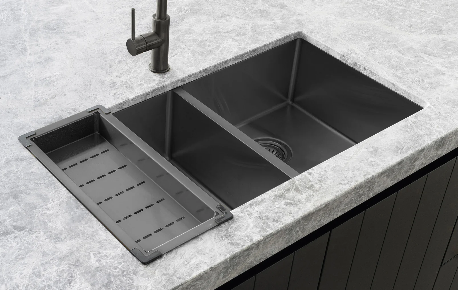 Kitchen Sink Colander - PVD Gunmetal Black - Image 3