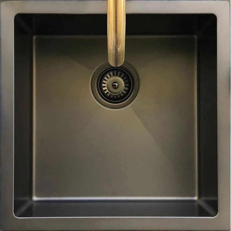 Lavello Sink Strainer and Waste Plug Basket with Stopper - PVD Gunmetal Black - Image 3