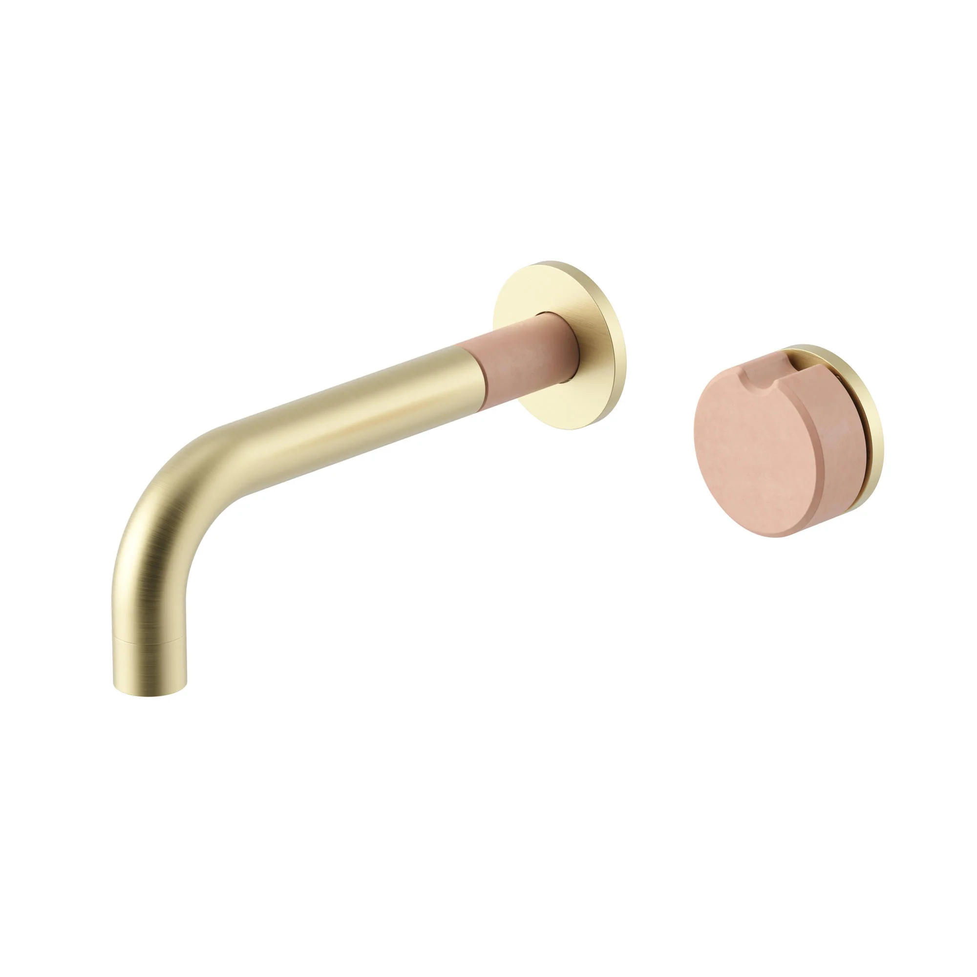 Meir X Nood Co. Alchemy Series Progressive Wall Mixer Set - Tiger Bronze x Blush Pink
