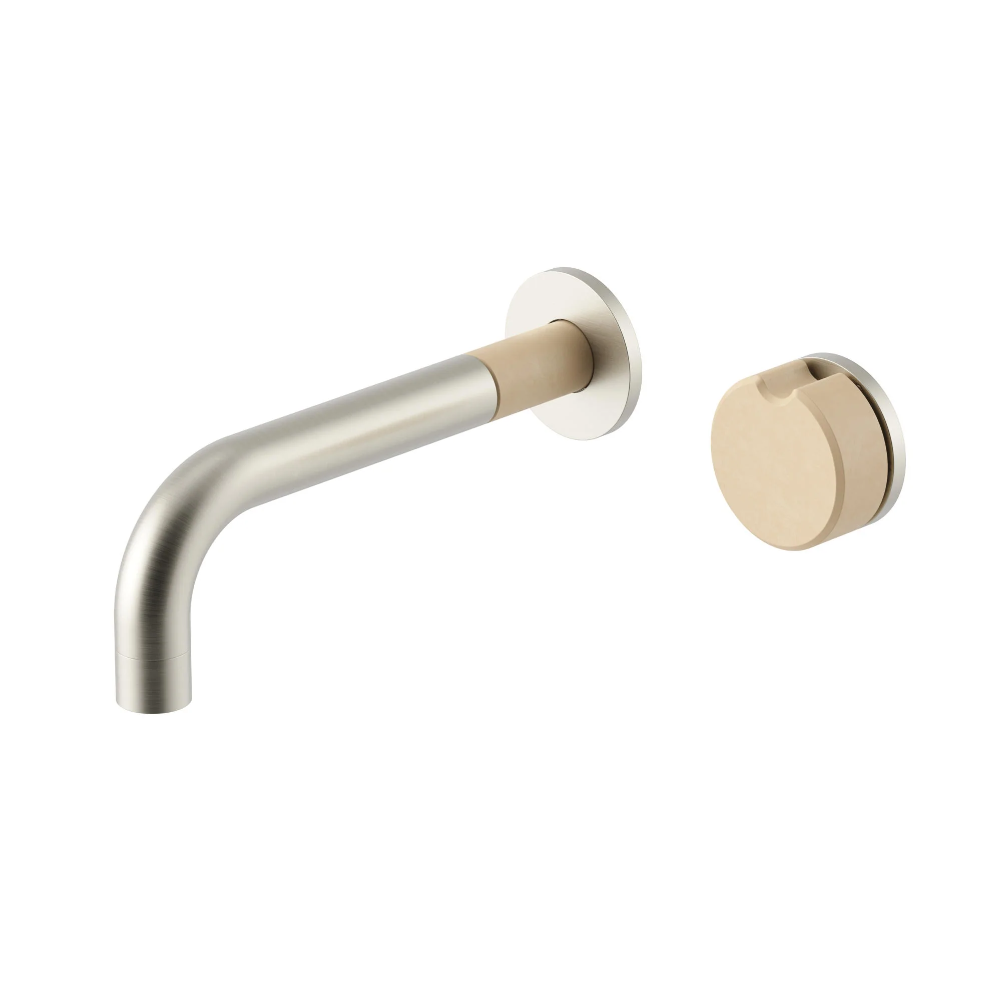 Meir X Nood Co. Alchemy Series Progressive Wall Mixer Set - Brushed Nickel x Nood