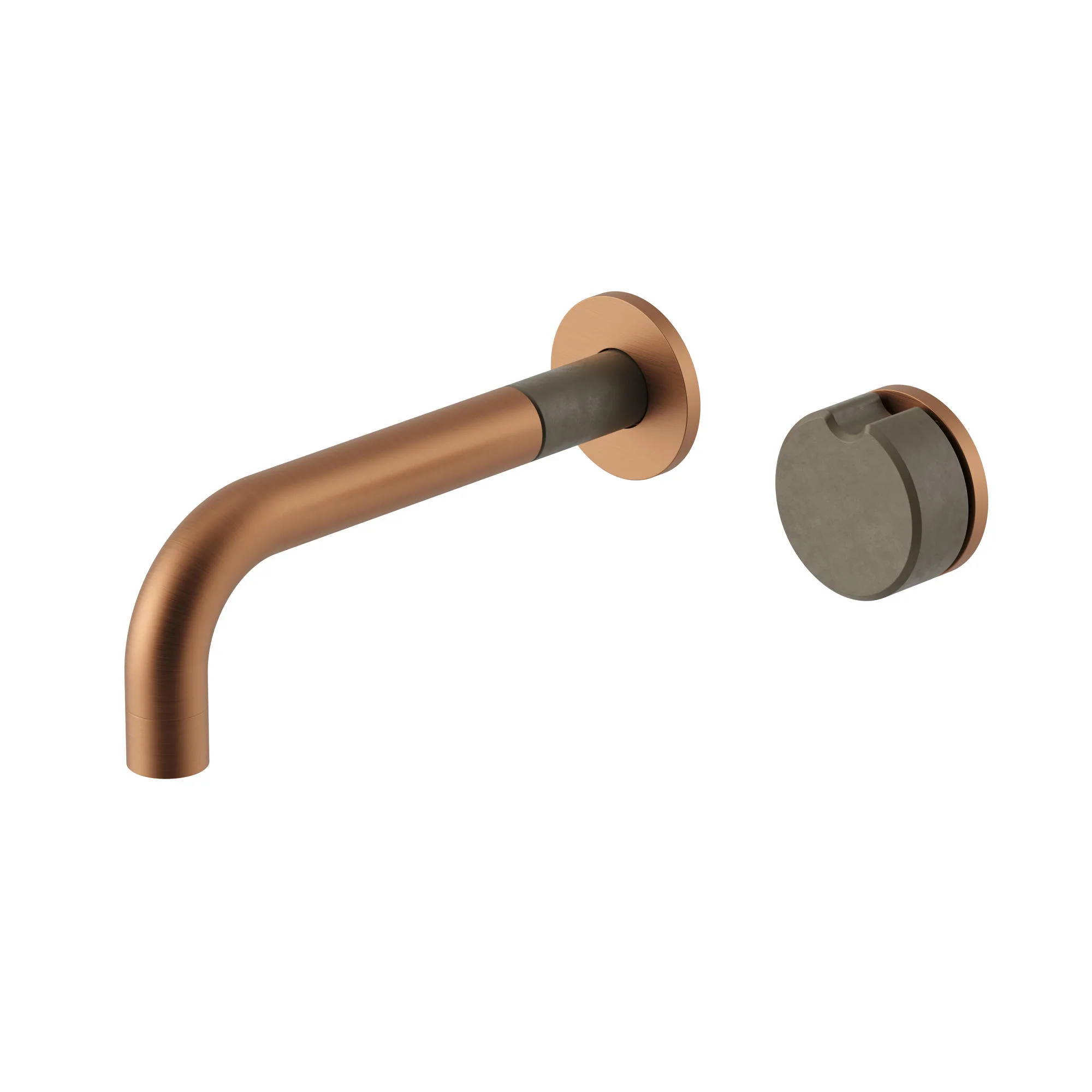 Meir X Nood Co. Alchemy Series Progressive Wall Mixer Set - Lustre Bronze x Olive