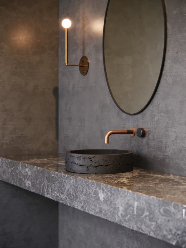 Meir X Nood Co. Alchemy Series Progressive Wall Mixer Set - Lustre Bronze x Olive - Image 2