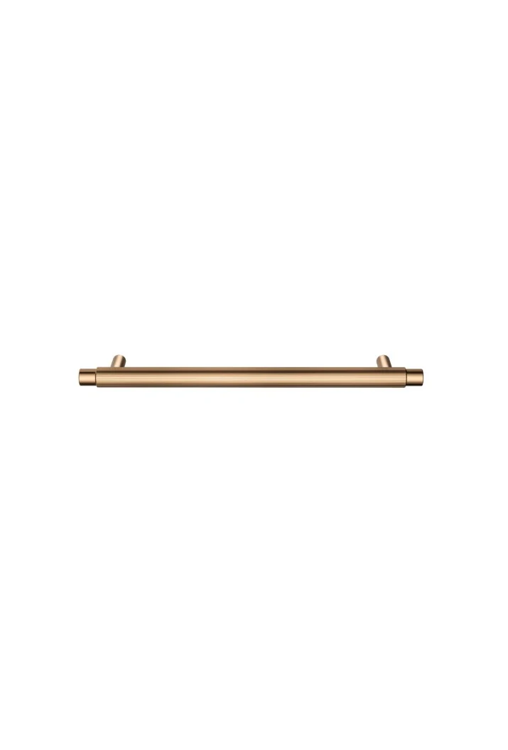Öppen Round Pull 200mm Cabinet Handle (Linear Knurled) - Lustre Bronze - Image 3