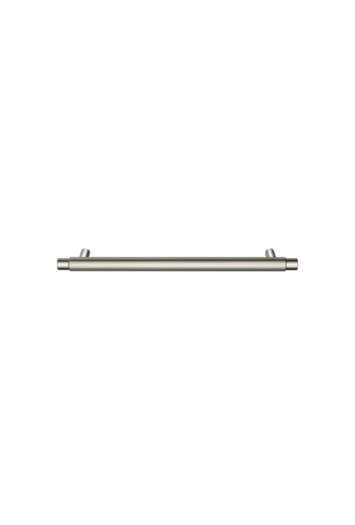 Öppen Round Pull 200mm Cabinet Handle (Linear Knurled) - PVD Brushed Nickel - Image 3