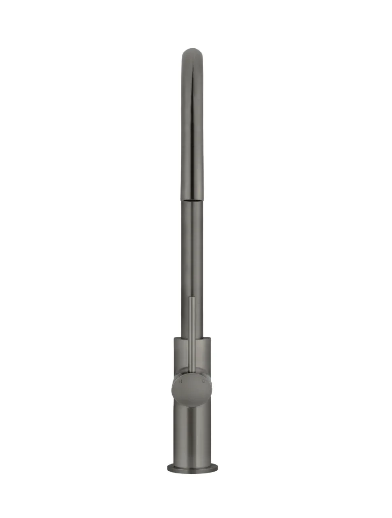 Round Piccola Pull Out Kitchen Mixer Tap - Shadow Gunmetal - Image 3