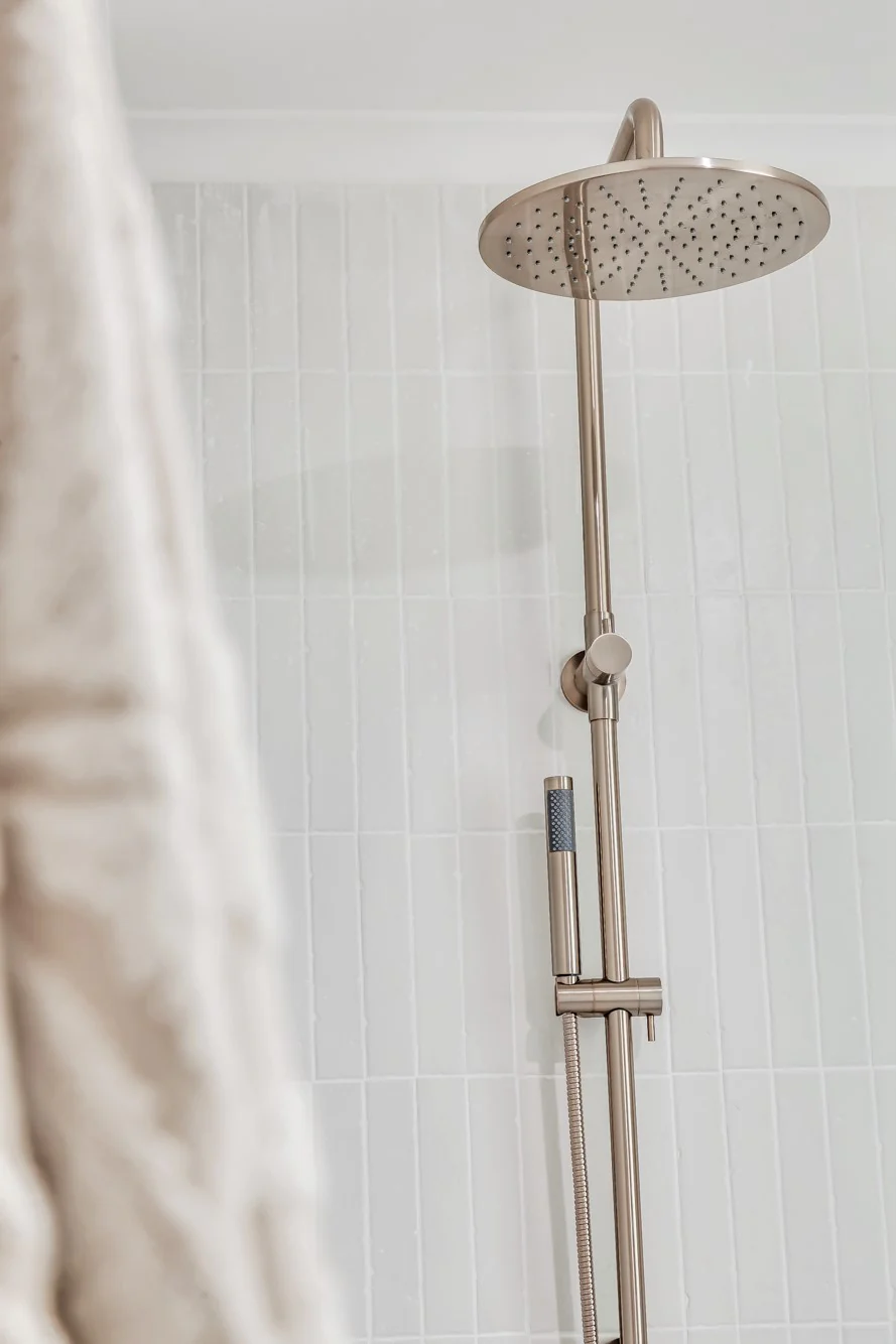 Round Combination Shower Rail, 300mm Rose, Single Function Hand Shower - Champagne - Image 6