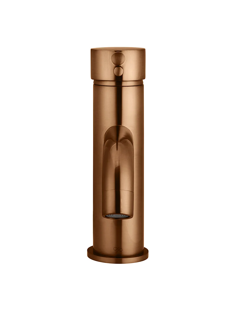 Round Basin Mixer Curved - Lustre Bronze - Image 4