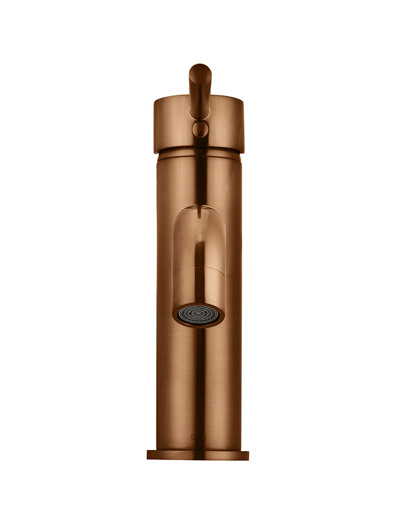 Round Basin Mixer Curved - Lustre Bronze - Image 5