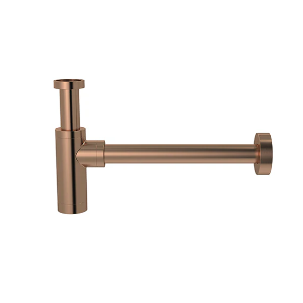 Round bottle trap for 32mm basin waste - PVD Lustre Bronze - Image 2