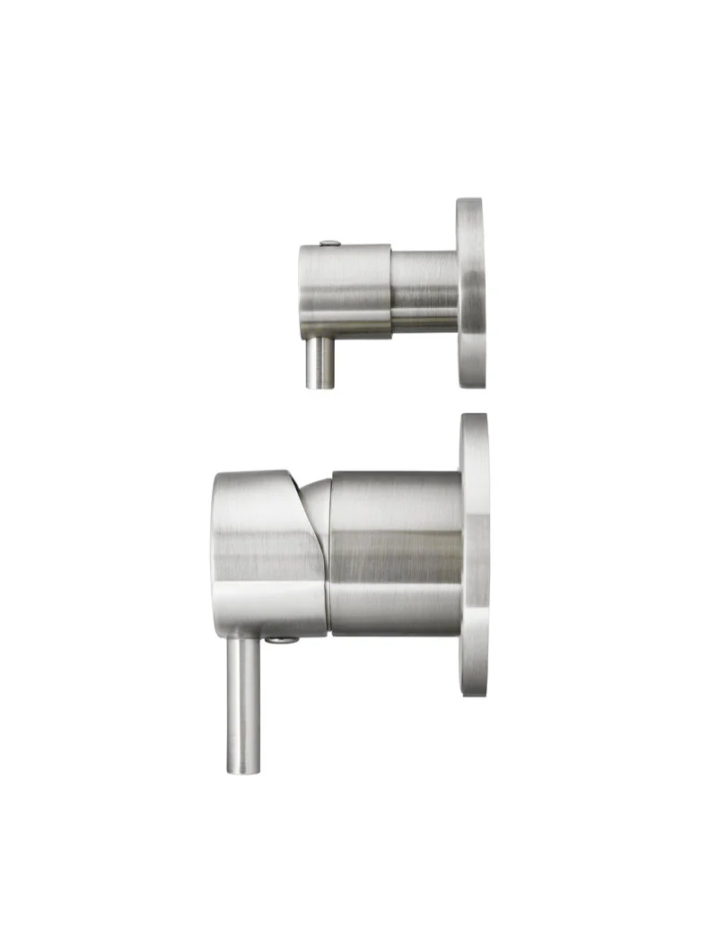 Round Diverter Mixer Trim Kit (In-wall Body Not Included) - PVD Brushed Nickel - Image 2