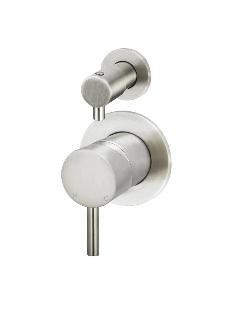 Round Diverter Mixer Trim Kit (In-wall Body Not Included) - PVD Brushed Nickel - Image 6