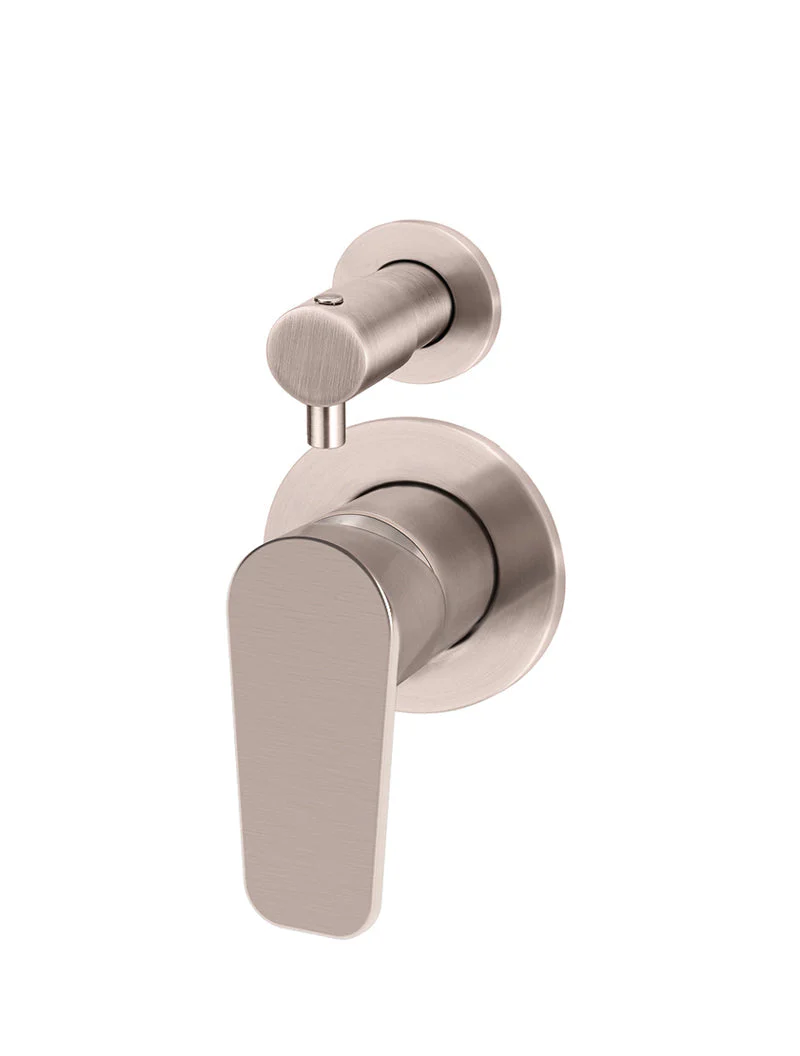 Round Diverter Mixer Paddle Handle Trim Kit (In-wall Body Not Included) - Champagne - Image 3