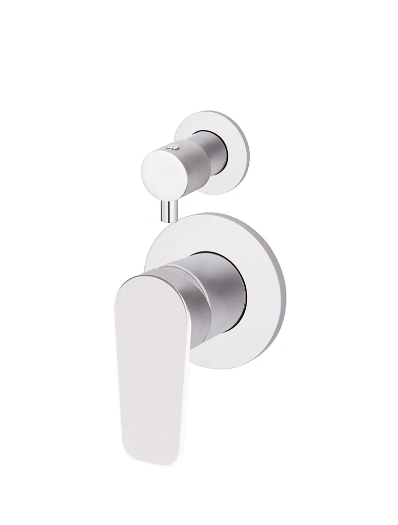 Round Diverter Mixer Paddle Trim Kit (In-wall Body Not Included) - Polished Chrome - Image 3