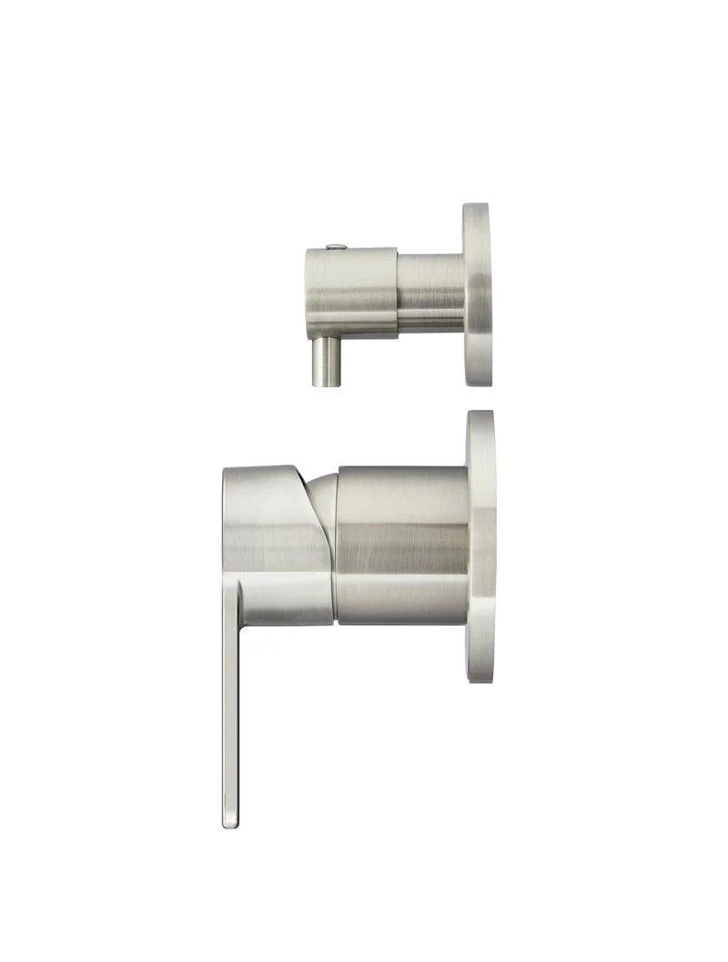 Round Diverter Mixer Paddle Handle Trim Kit (In-wall Body Not Included) - PVD Brushed Nickel - Image 2