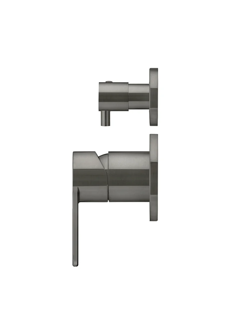 Round Diverter Mixer Paddle Handle Trim Kit (In-wall Body Not Included) - Shadow Gunmetal - Image 2