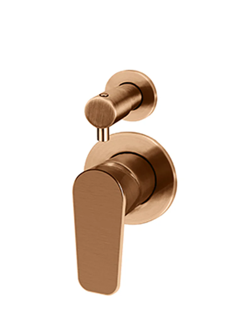 Round Diverter Mixer Paddle Handle Trim Kit (In-wall Body Not Included) - Lustre Bronze - Image 5