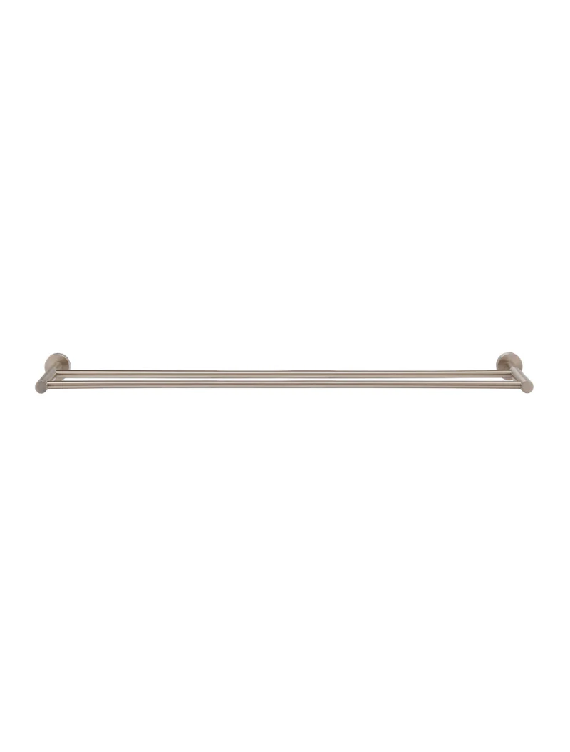 Round Double Towel Rail 900mm - Champagne - Image 2