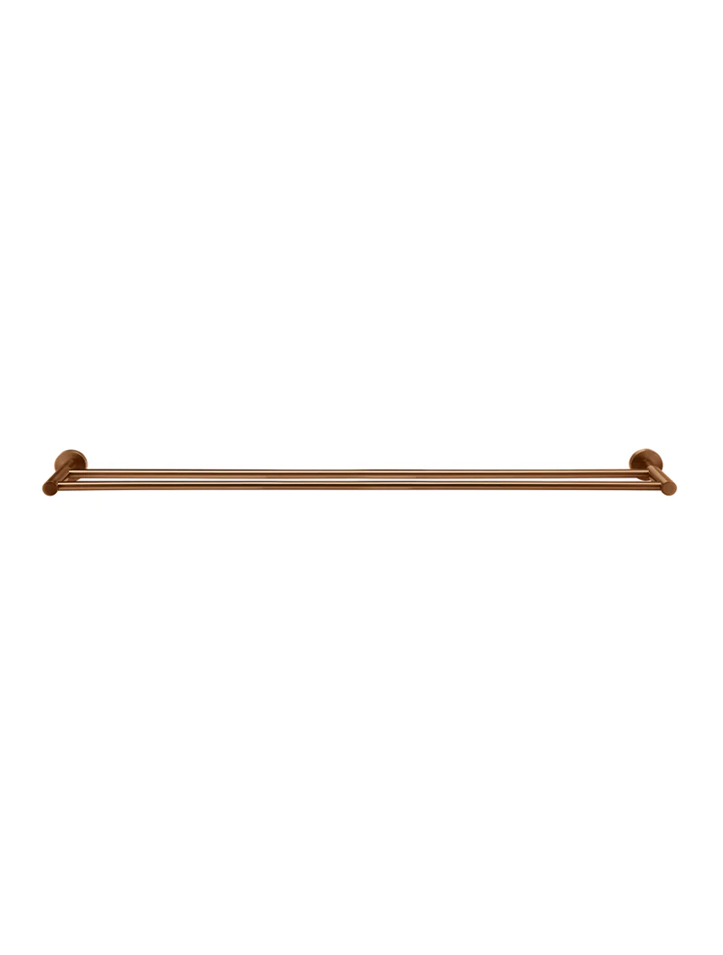Round Double Towel Rail 900mm - Lustre Bronze - Image 2