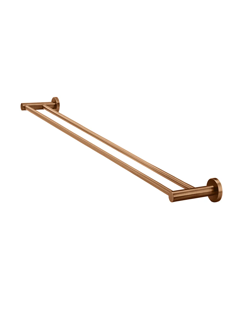 Round Double Towel Rail 900mm - Lustre Bronze - Image 5