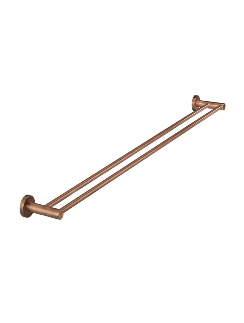 Round Double Towel Rail 900mm - Lustre Bronze - Image 6