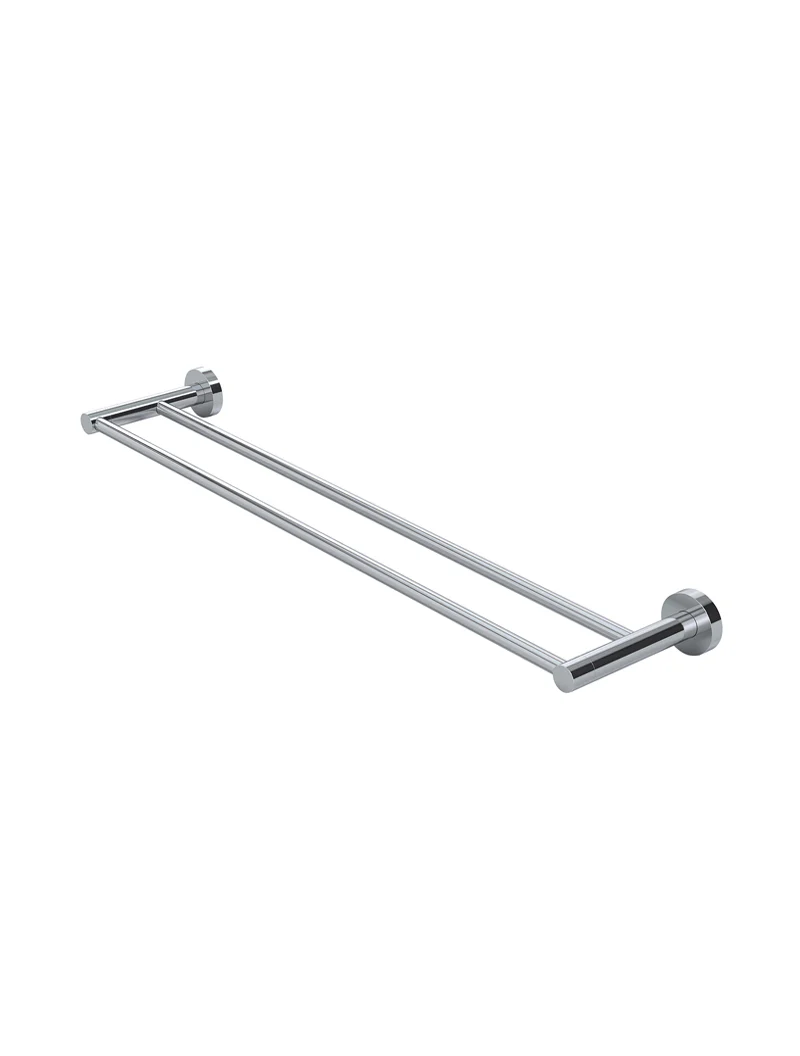 Round Double Towel Rail 600mm - Polished Chrome - Image 5