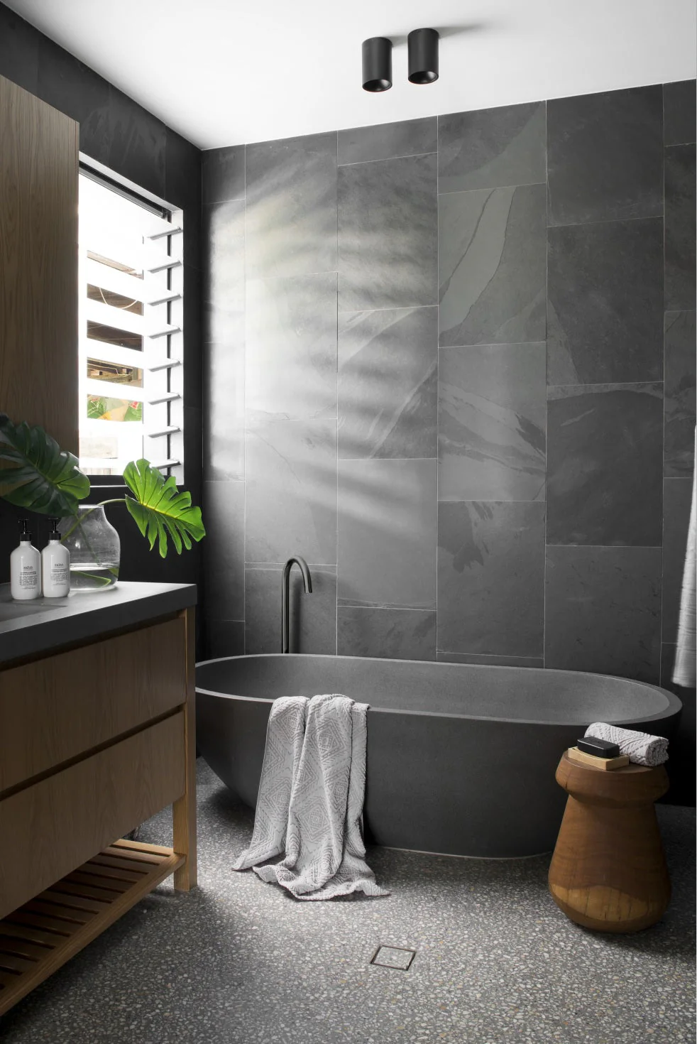 Round Freestanding Bath Spout - Shadow Gunmetal - Image 6