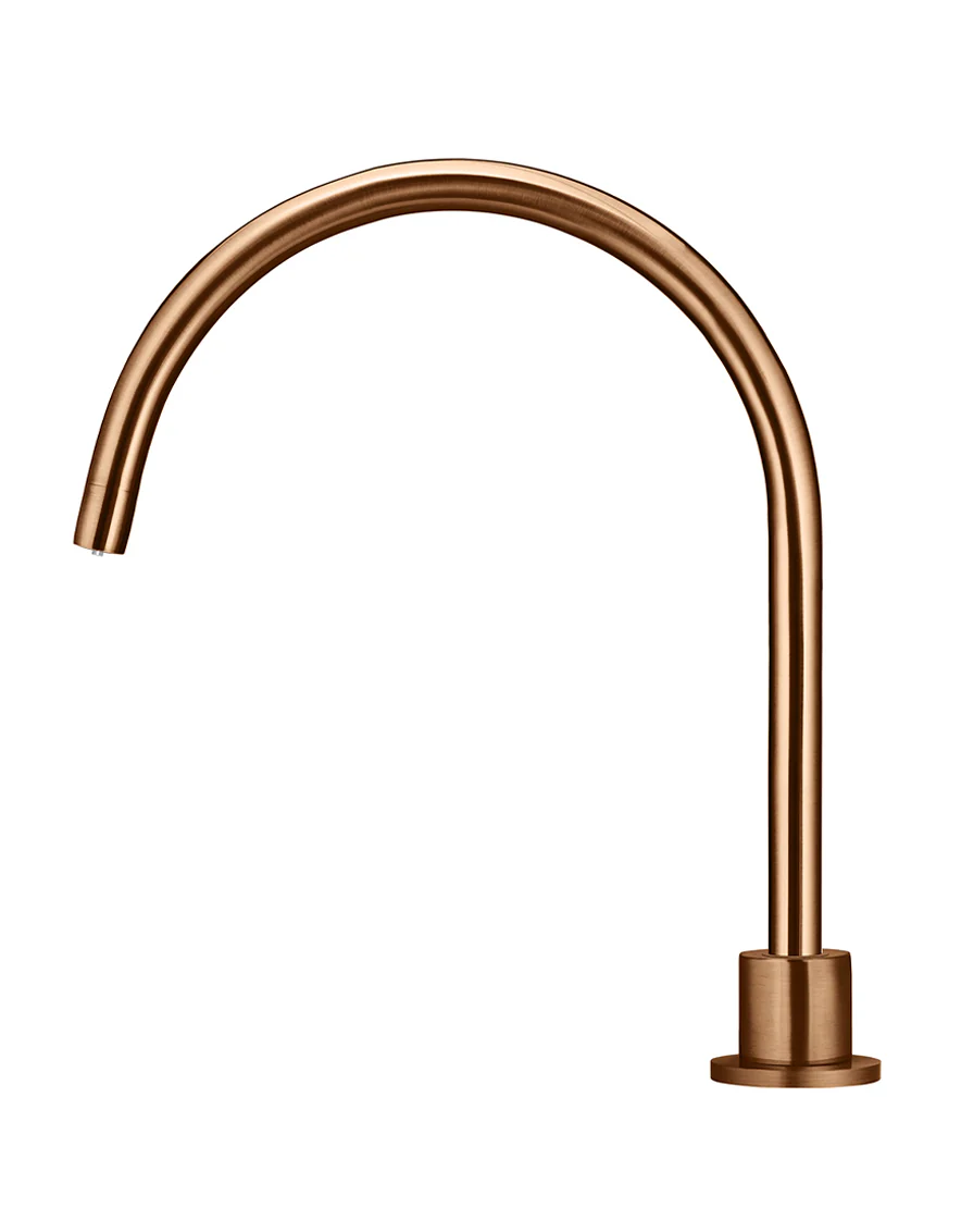 Round Gooseneck High-Rise Swivel Hob Spout - Lustre Bronze - Image 2