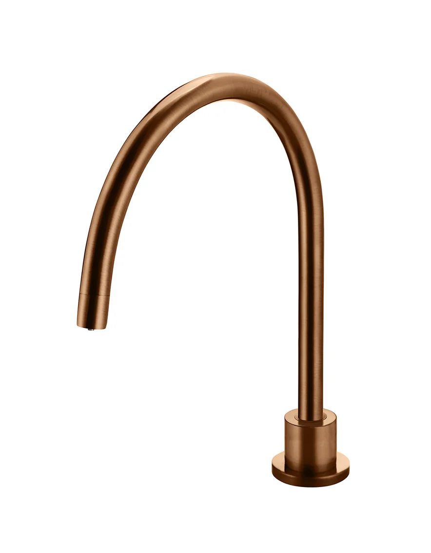 Round Gooseneck High-Rise Swivel Hob Spout - Lustre Bronze - Image 8