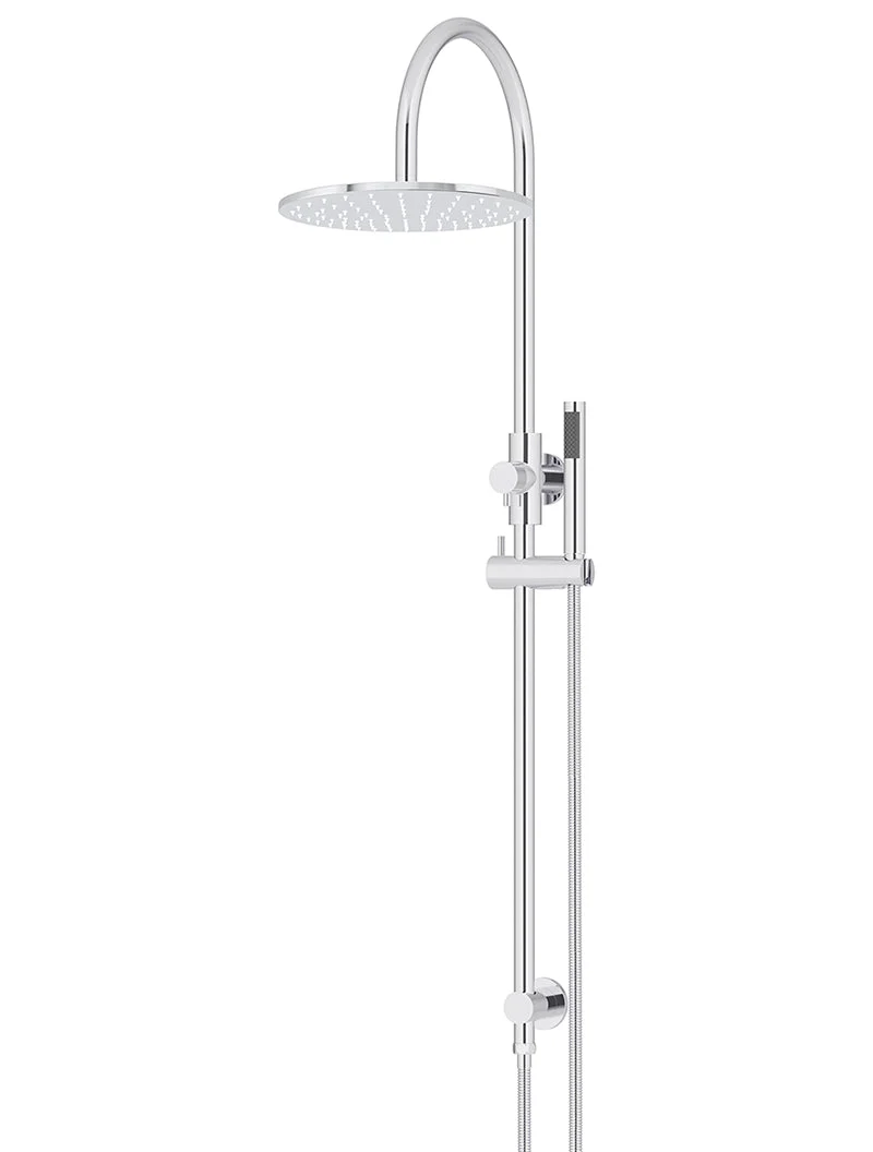 Round Gooseneck Shower Set with 300mm rose, Single-Function Hand Shower - Polished Chrome - Image 4