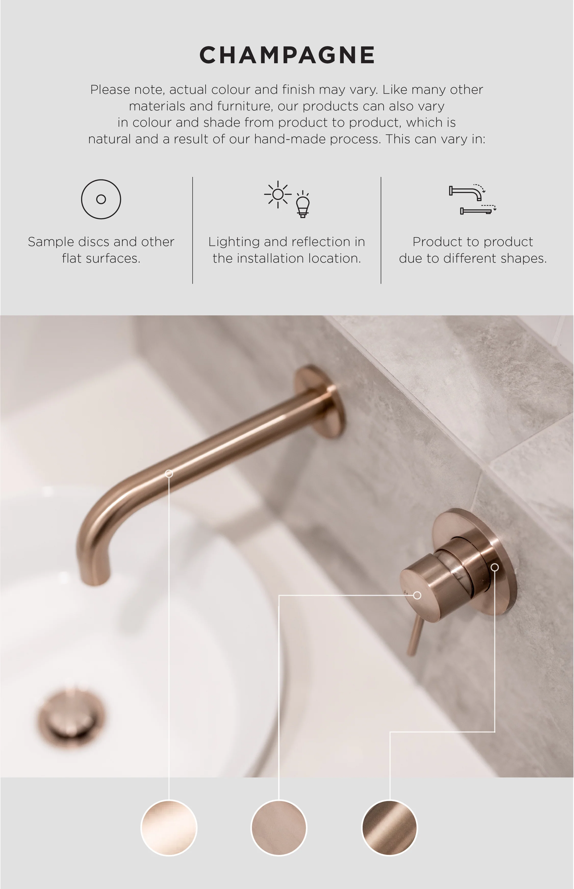 Round Guest Towel Rail - Champagne - Image 3
