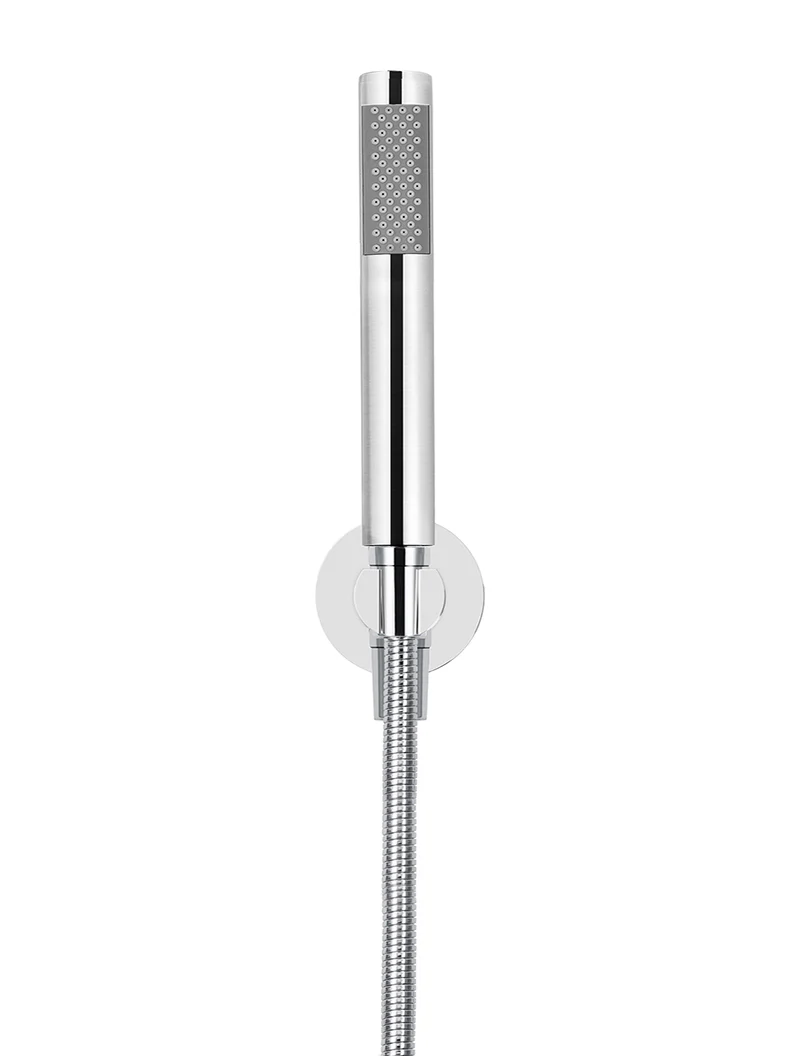 Round Hand Shower on Fixed Bracket - Chrome - Image 2