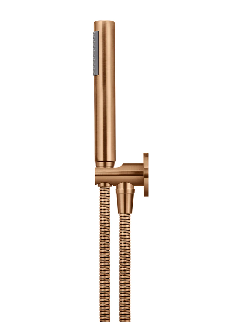 Round Hand Shower on Fixed Bracket - Lustre Bronze - Image 4