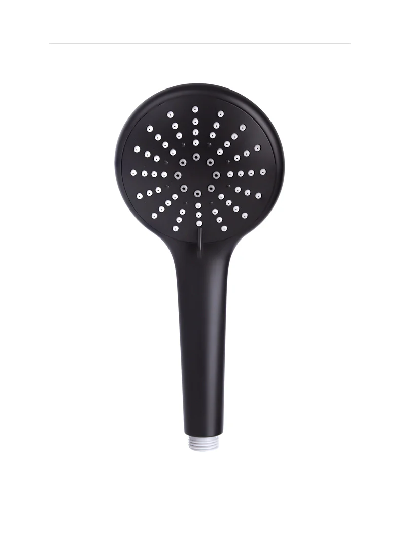 Round Hand Shower Three-Function - Matte Black - Image 2