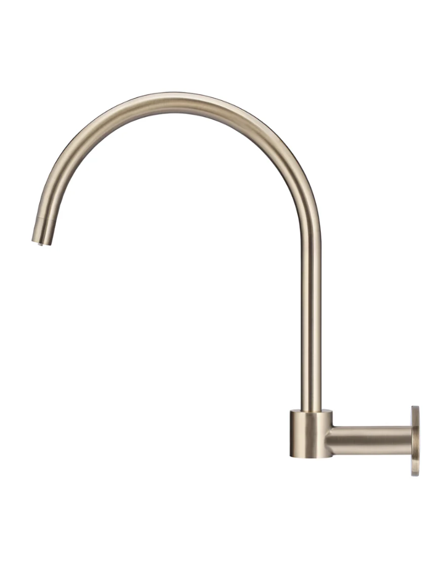 Round High-Rise Swivel Wall Spout - Champagne - Image 2