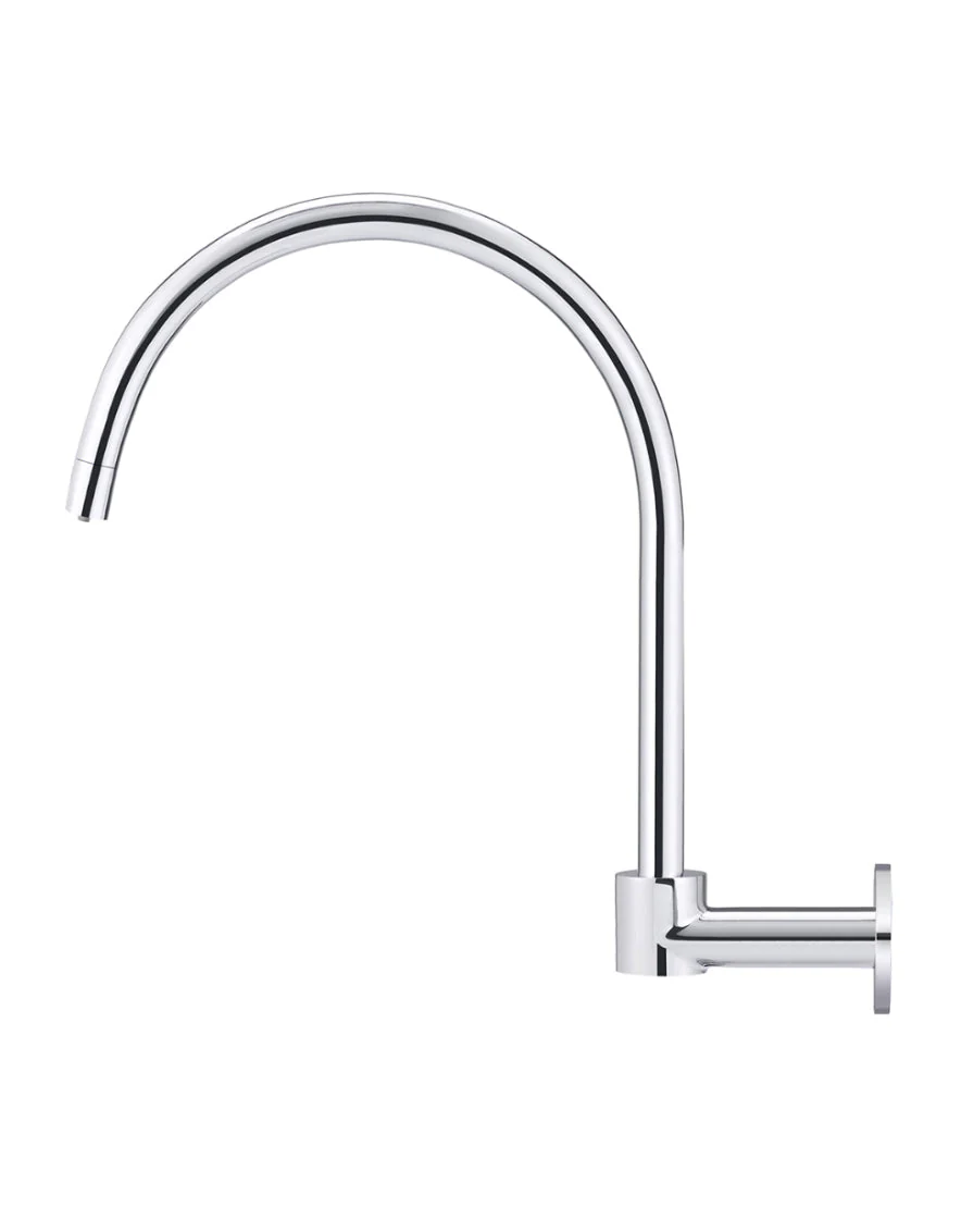 Round High-Rise Swivel Wall Spout - Polished Chrome - Image 2