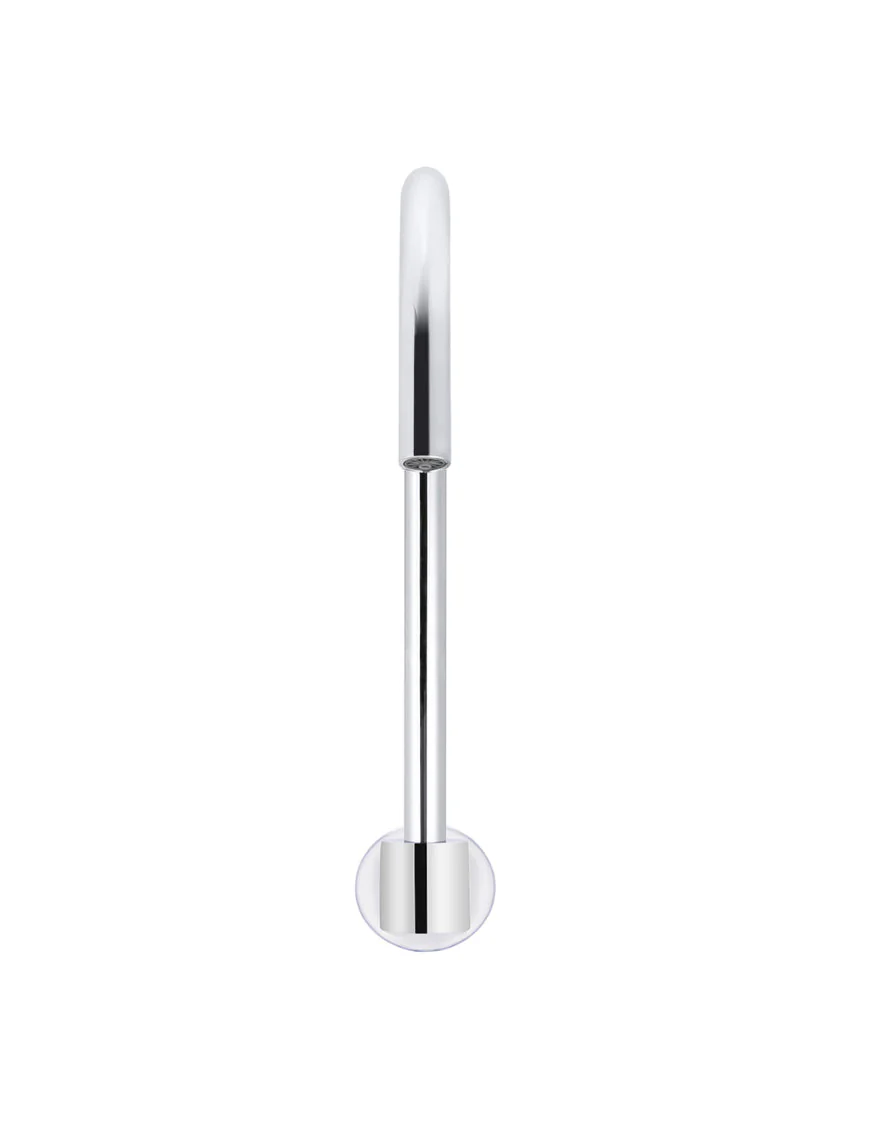 Round High-Rise Swivel Wall Spout - Polished Chrome - Image 3