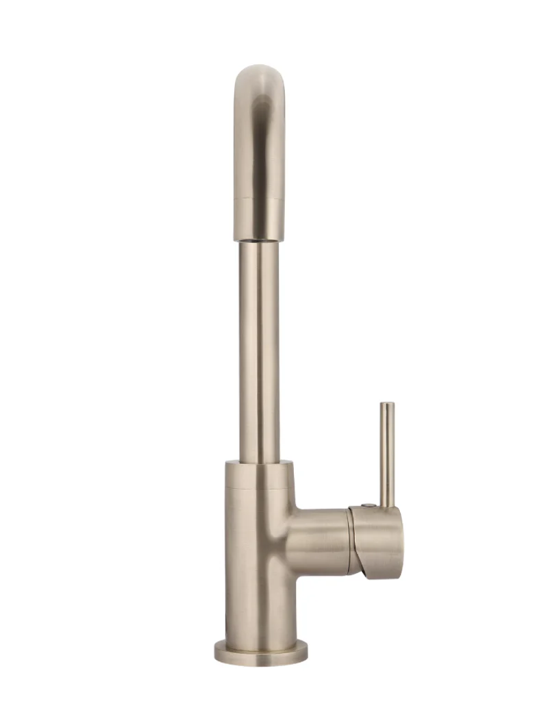 Round Kitchen Mixer Tap - Champagne - Image 12