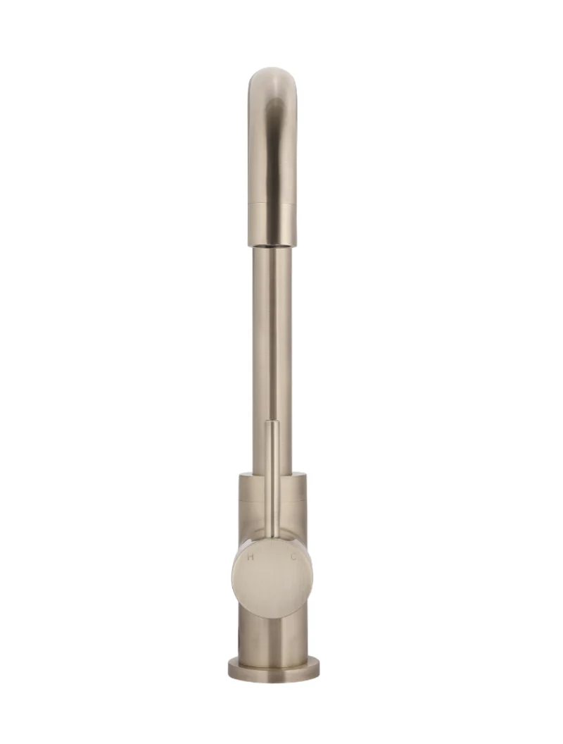 Round Kitchen Mixer Tap - Champagne - Image 9