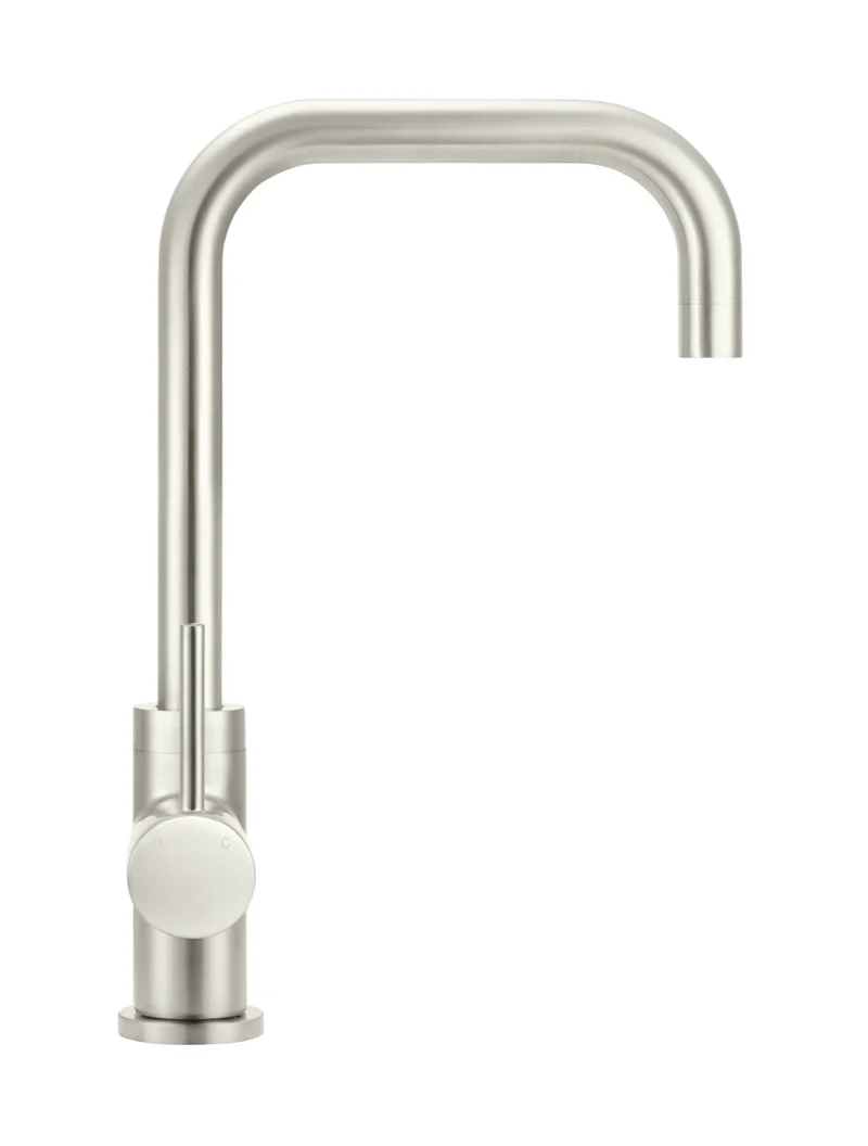Round Kitchen Mixer Tap - PVD Brushed Nickel - Image 4