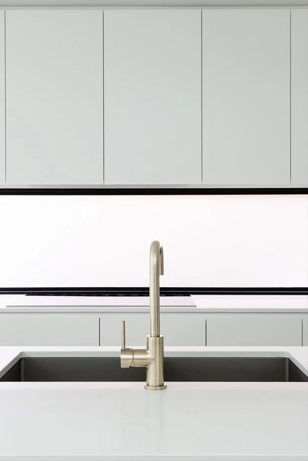 Round Kitchen Mixer Tap - PVD Brushed Nickel - Image 7