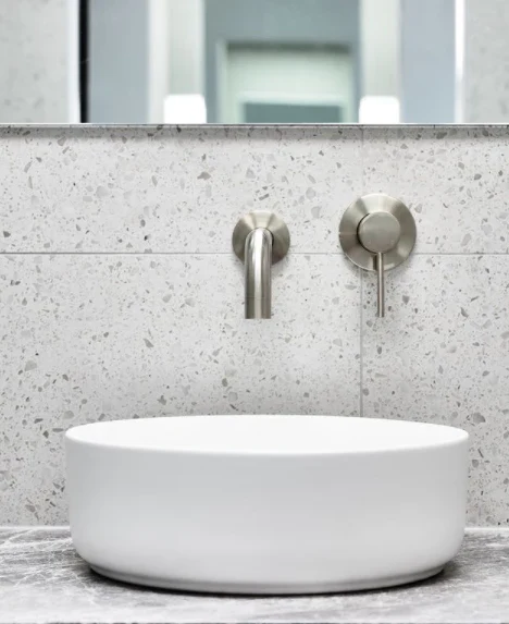 Round Kitchen Mixer Tap - PVD Brushed Nickel - Image 9