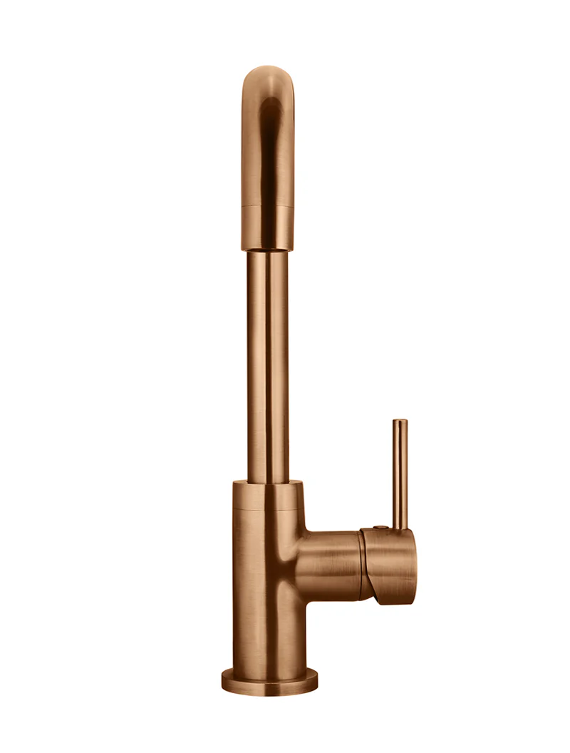 Round Kitchen Mixer Tap - Lustre Bronze - Image 4